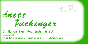 anett puchinger business card